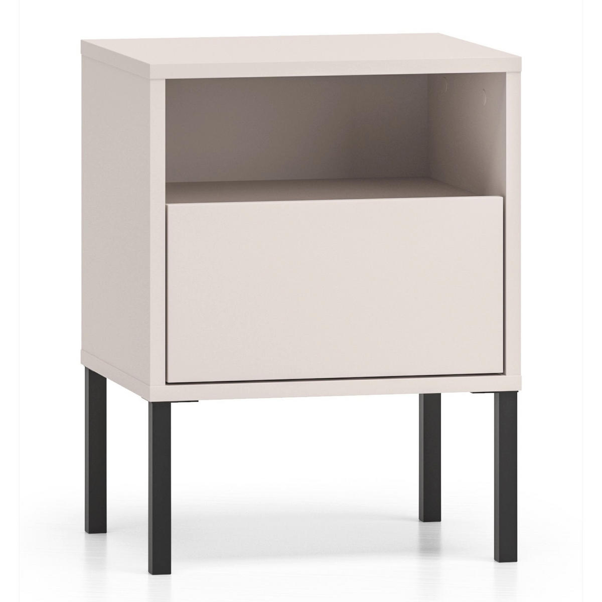 NACHTTISCH Barnee Kaschmir 40 cm - Taupe/Schwarz, Holzwerkstoff (40/53/34cm) - Selsey
