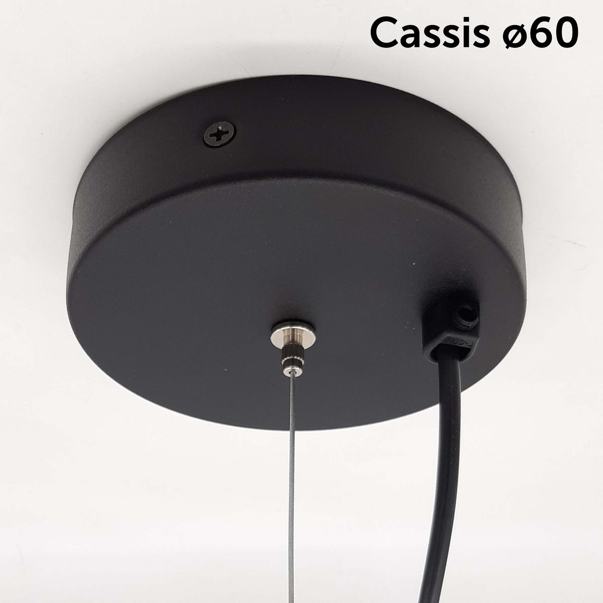 HÄNGELEUCHTE - Schwarz Hochglanz, Metall (60/60/30cm) - Lumicom