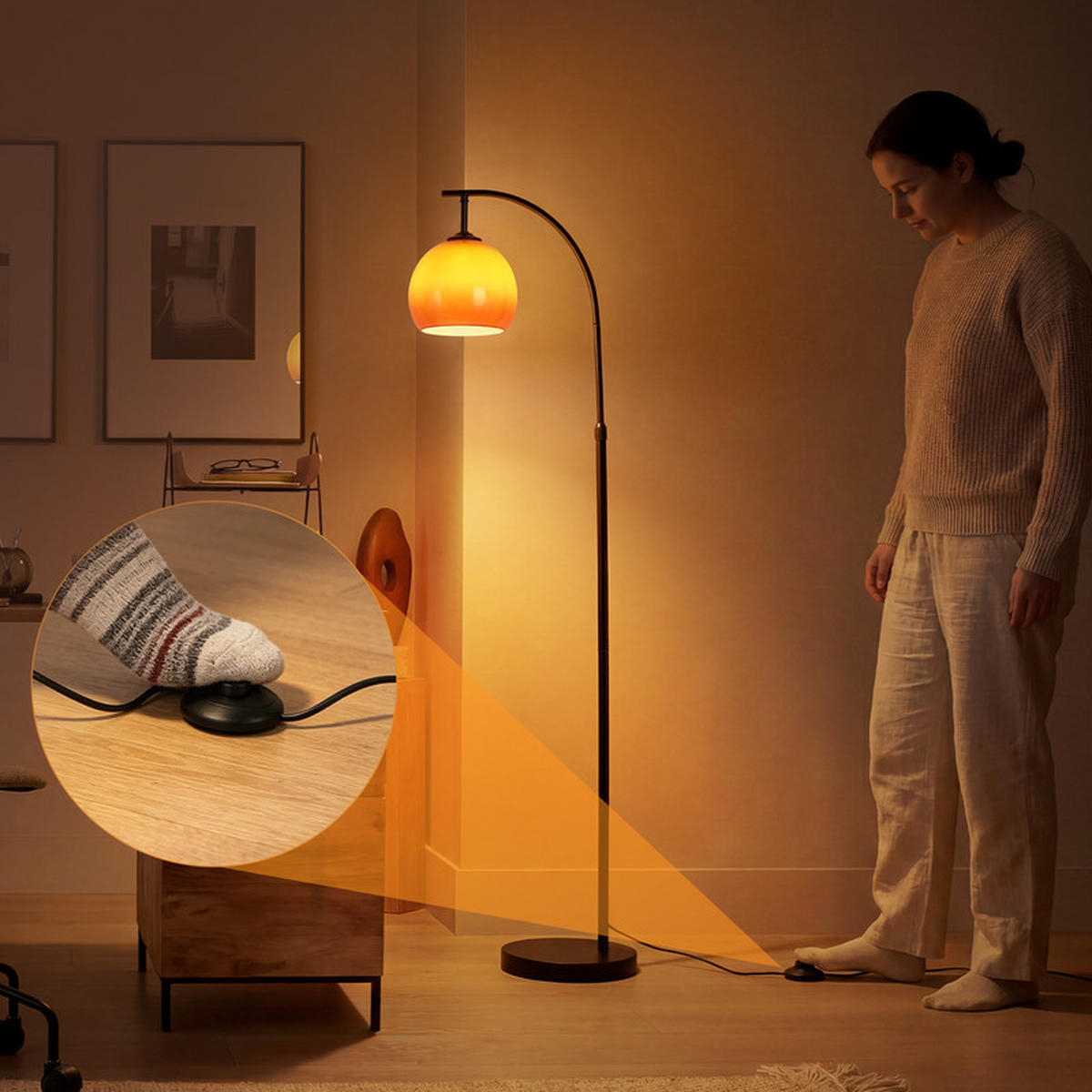 STEHLAMPE 31/44/26cm - Schwarz, Metall (43.5/30.5/26cm) - Nettlife
