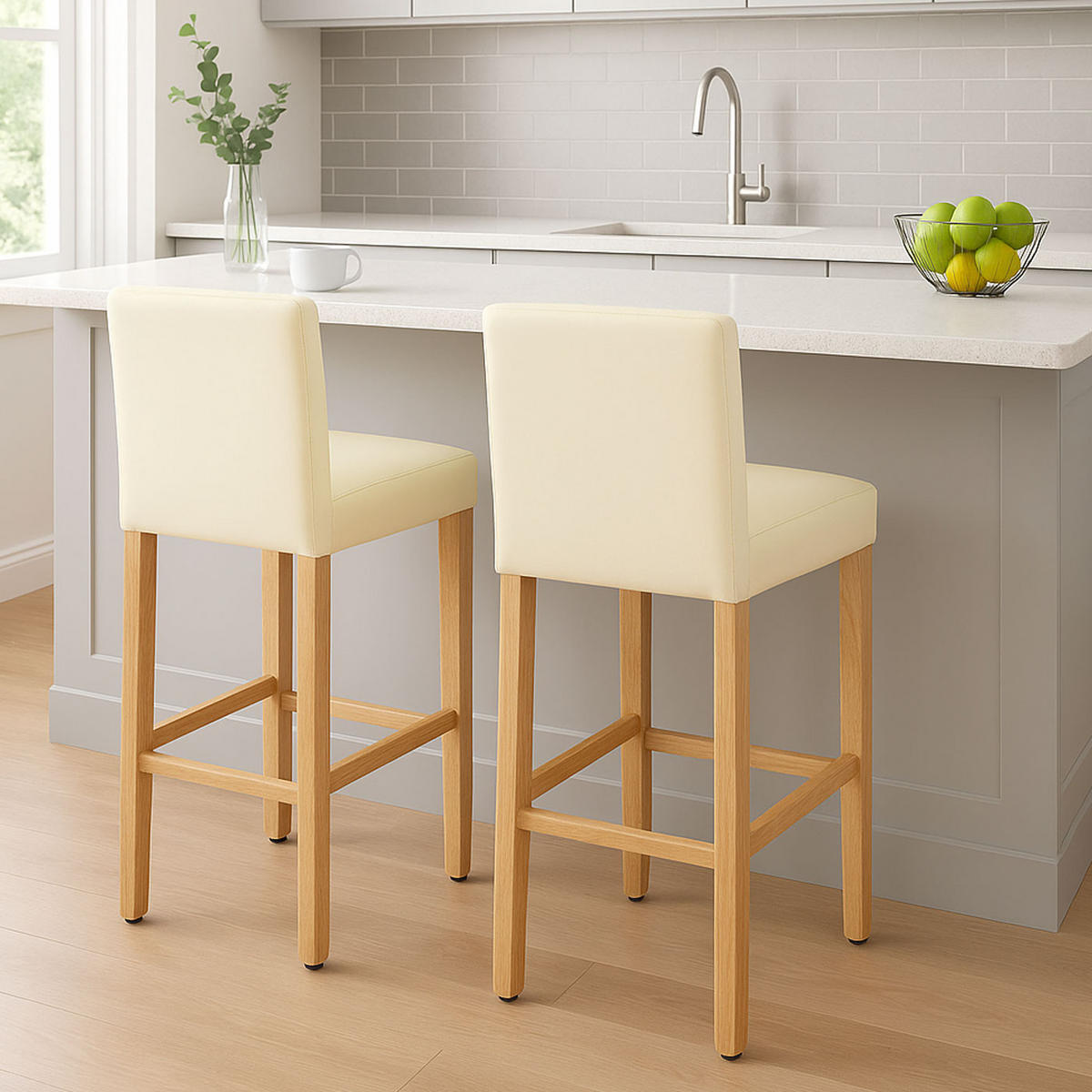 BARHOCKER Beige 2er-Set - Beige, Textil (41/109/50cm) - MCW