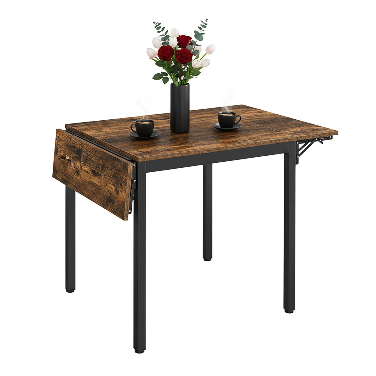 ESSTISCH - Braun, Holzwerkstoff/Metall (78/120/76cm) - Relaxdays