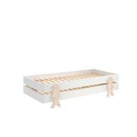 STAPELBETT (2er Set) Karlene 204x48x94 aus MDF in Weiß - Weiß, Holzwerkstoff (90/200cm) - 58aufmkessel