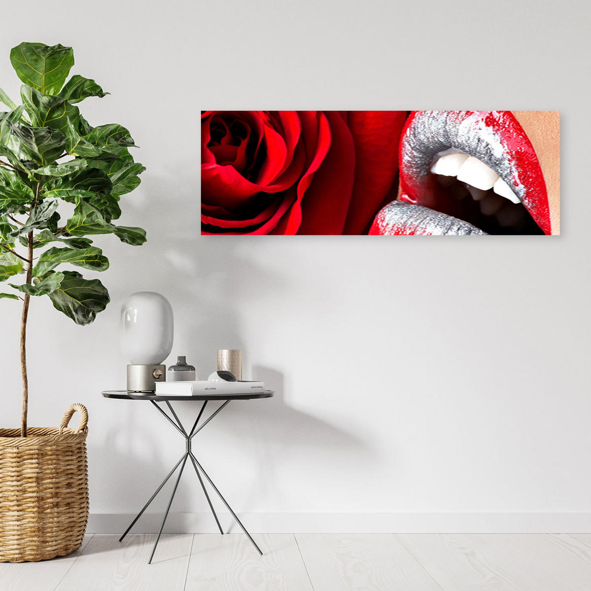 KUNSTDRUCK Rot 150/50 cm - Rot, Textil (150/50cm) - KUNSTLOFT