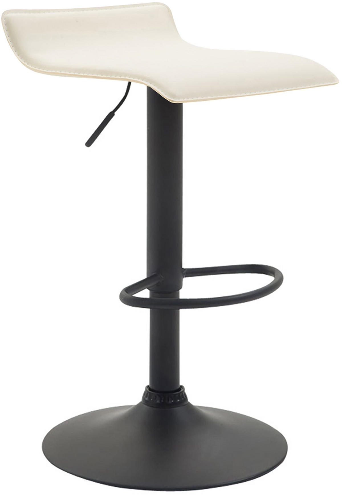 BARHOCKER Lederlook creme - Creme/Schwarz, Textil/Metall (36/63/39cm) - CLP