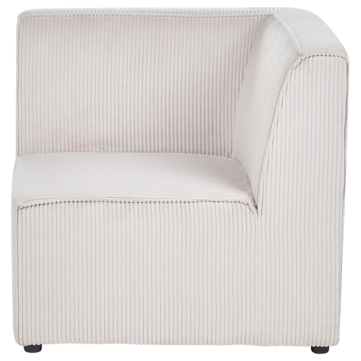 ECKMODUL Cord Beige rechtsseitig Lemvig - Beige, Textil (83/78/83cm) - Beliani
