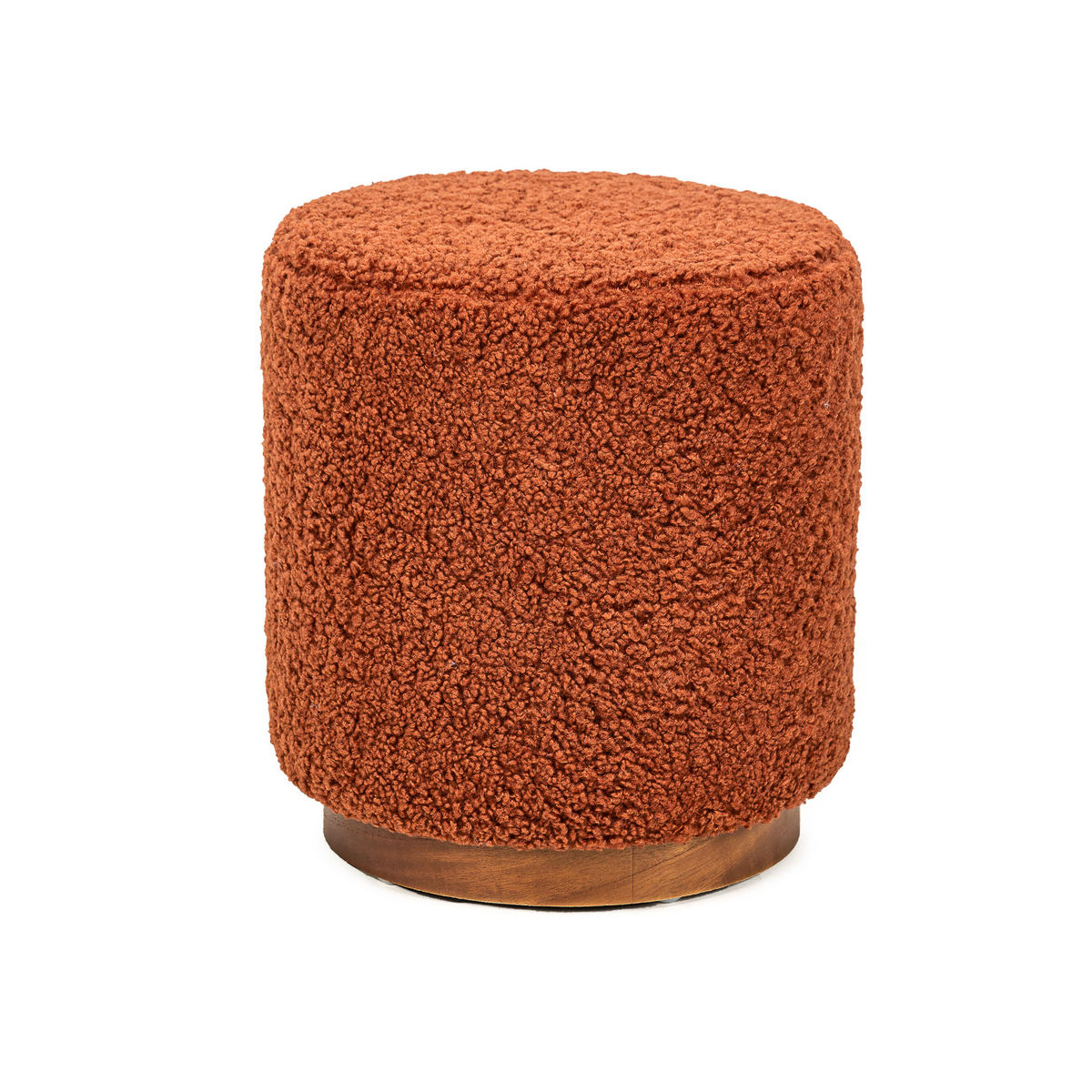 POUF Wolle Terrakotta - Rot, Textil (35/42/35cm) - Nordlys