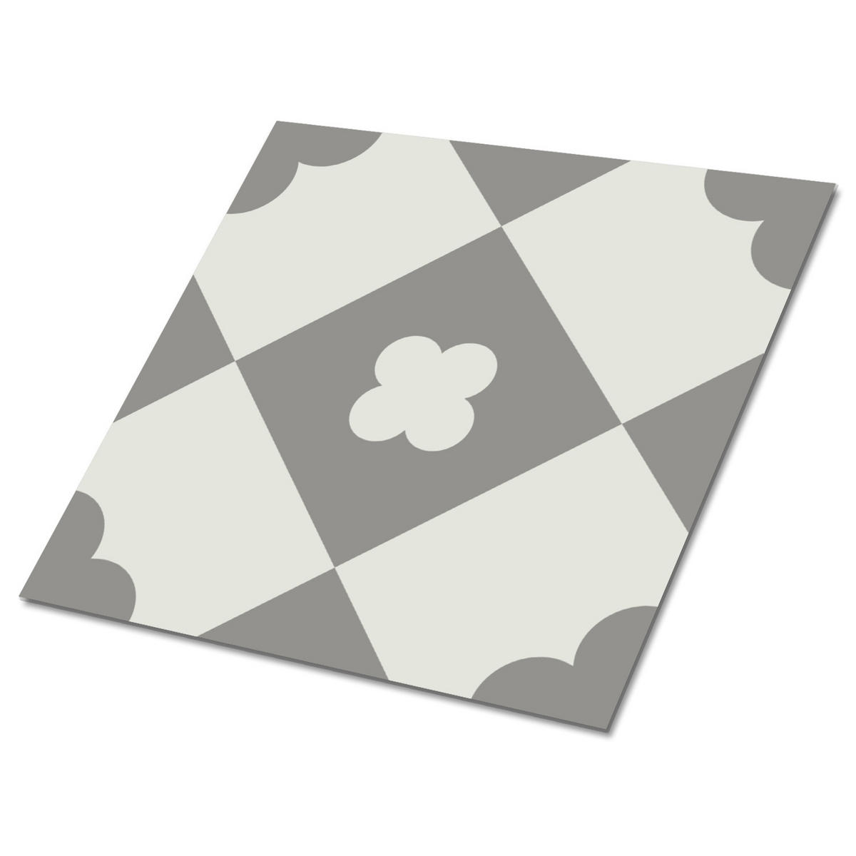 FLIESENAUFKLEBER 9 Stück 30x30 cm selbstklebend Rauten - Grau, Textil (30/1.6/30cm) - TULUP