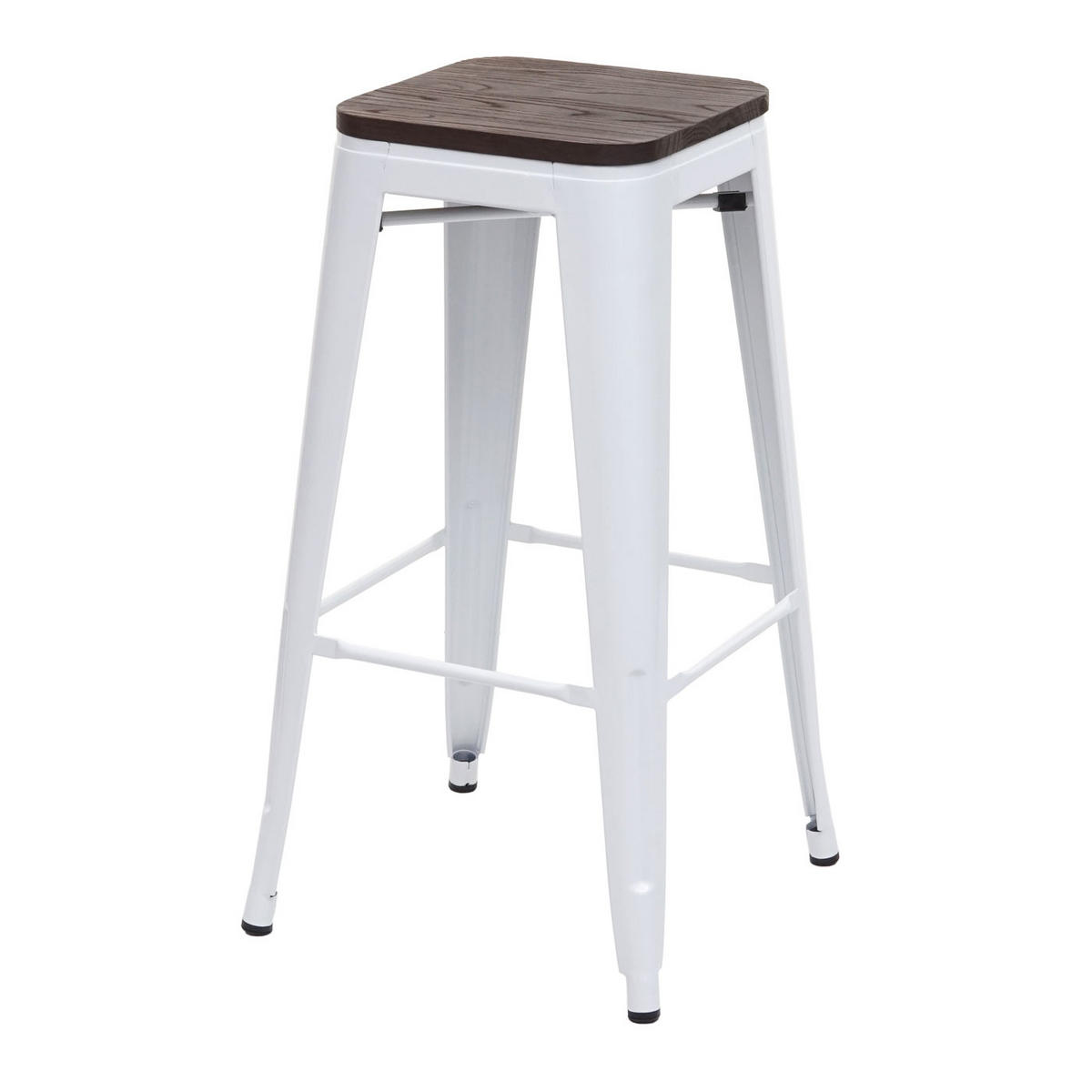 BARHOCKER Weiß 4er-Set - Weiß, Holz (42/76/42cm) - Jamb