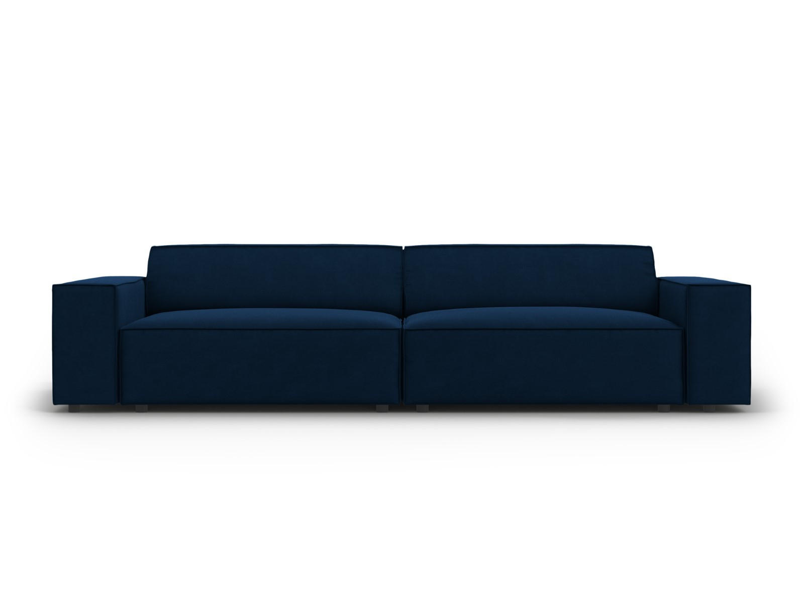 SOFA Jodie aus Samt königsblau 3 Sitzplätze - Blau, Textil (102/70/204cm) - Micadoni