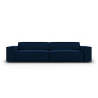 SOFA Jodie aus Samt königsblau 3 Sitzplätze - Blau, Textil (102/70/204cm) - Micadoni