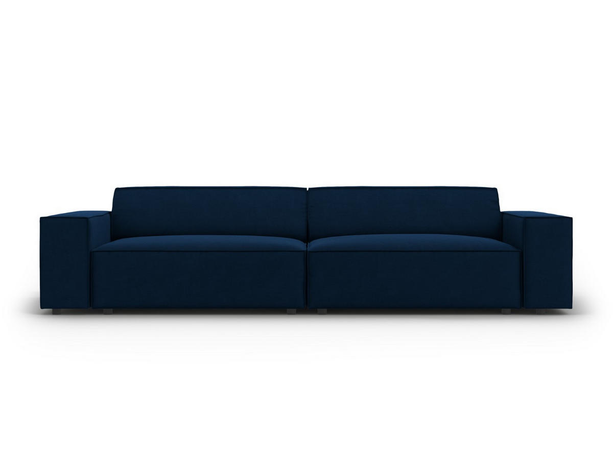 SOFA Jodie aus Samt königsblau 3 Sitzplätze - Blau, Textil (102/70/204cm) - Micadoni