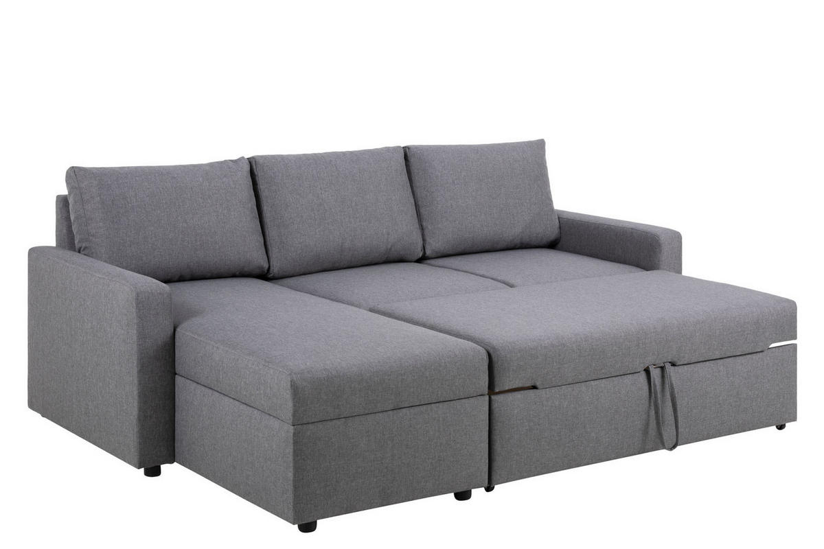 SCHLAFSOFA grau - Grau, Holzwerkstoff (218/155cm) - ebuy24