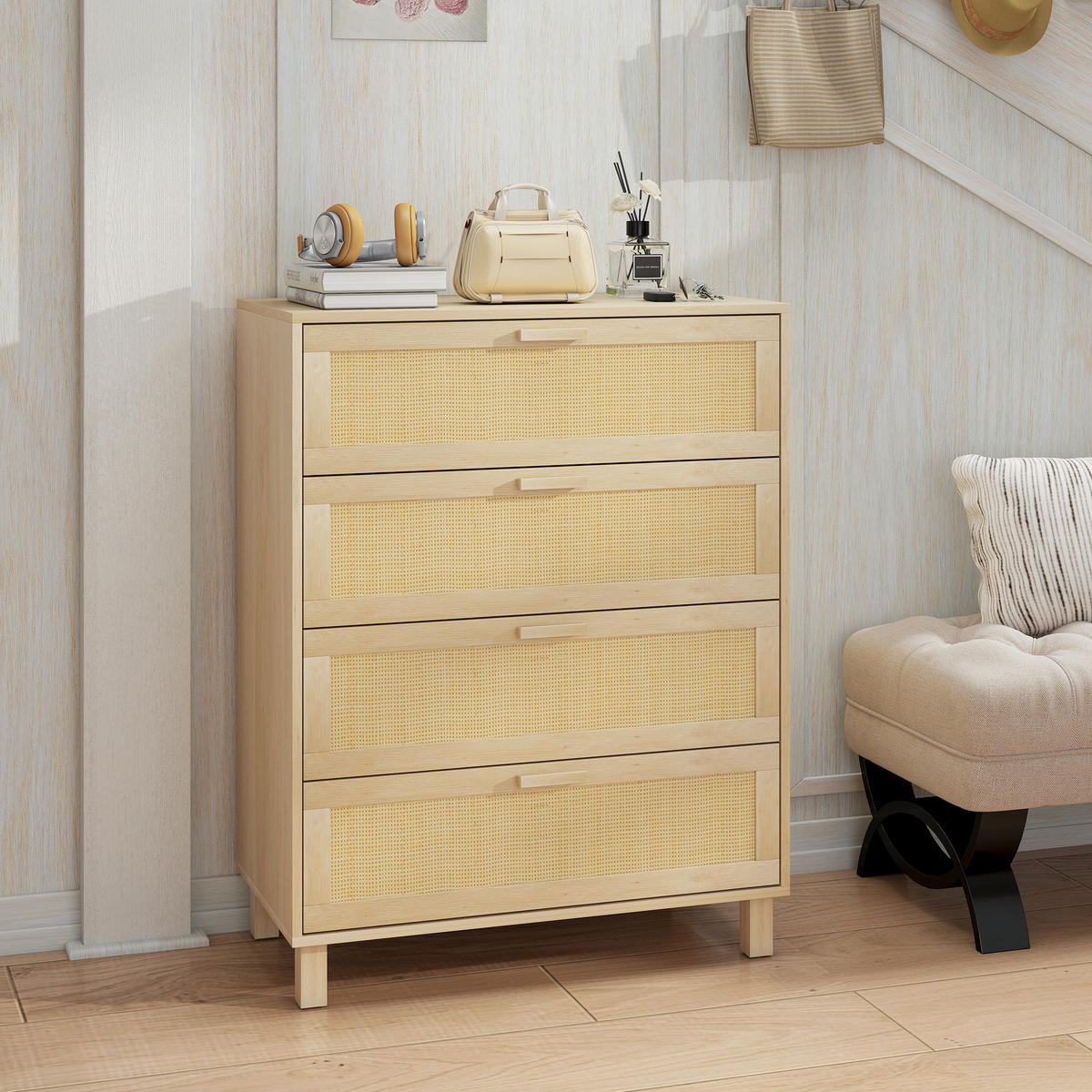 KOMMODE Naturfarben 80/40/103 cm - Naturfarben, Kunststoff (80/103/40cm) - PANGIVO