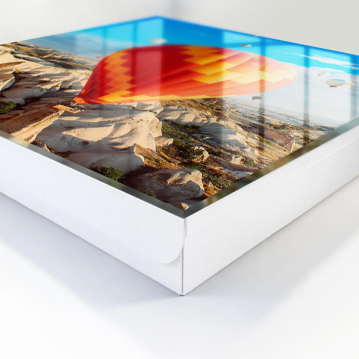 SCHLÜSSELBOX Weiß 30x30 cm – Türöffnung nach rechts - Sky Adventure - Blau, Metall (30/30/5cm) - TULUP