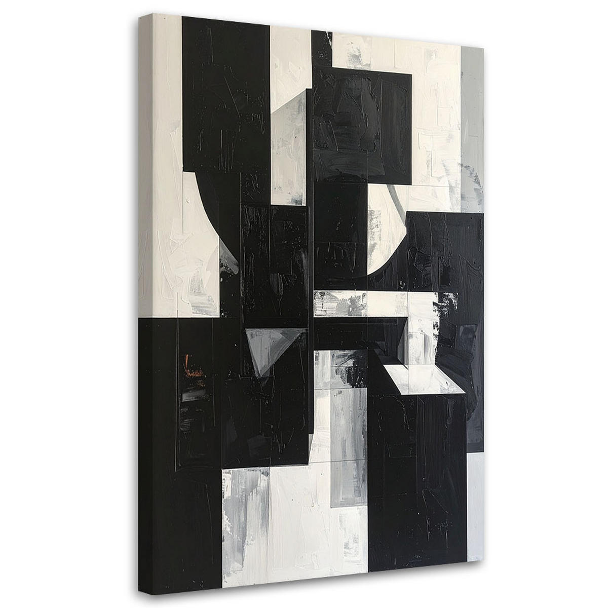 LEINWANDBILD 3D und geometrisch 70x100cm - Schwarz, Textil (70/100cm) - Feeby