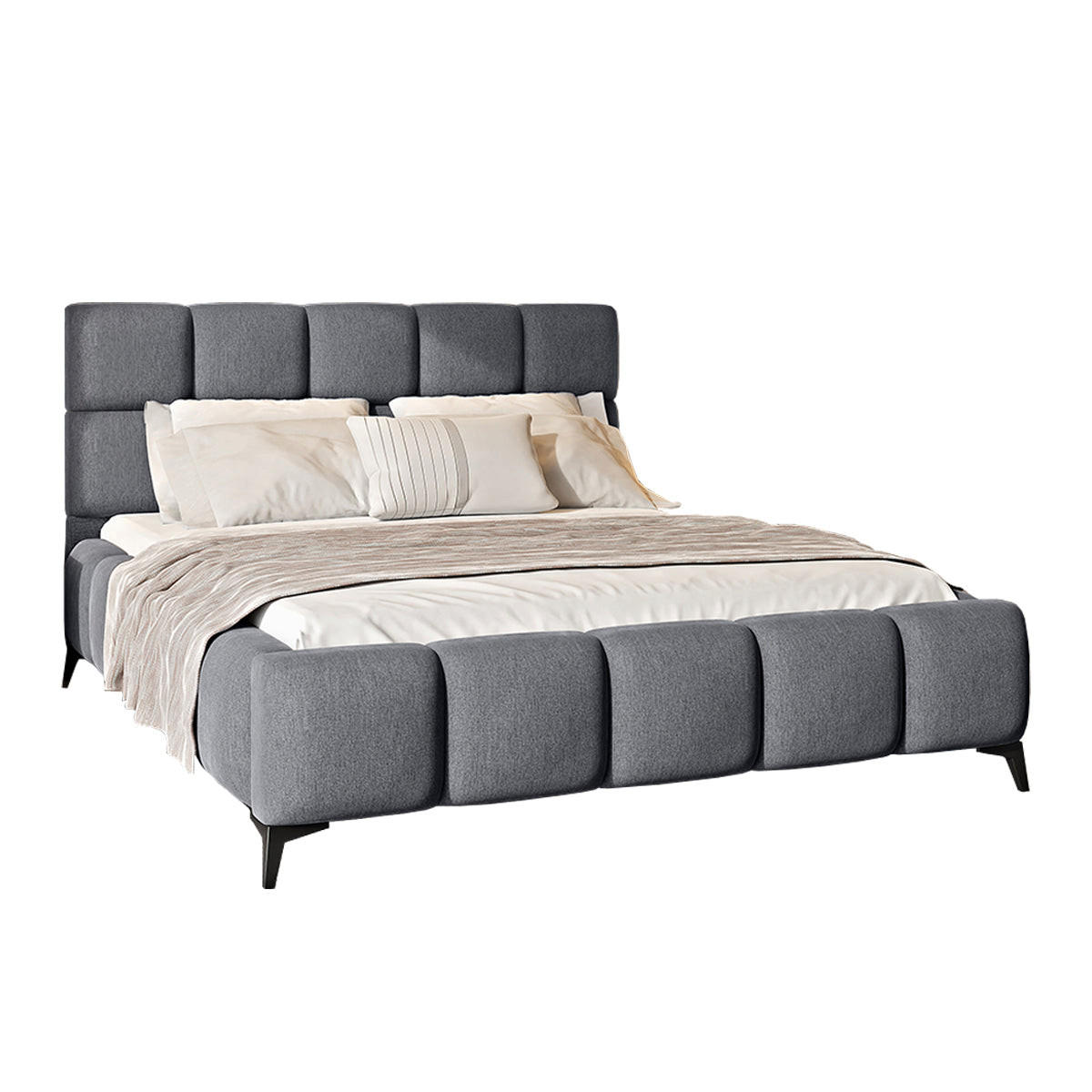 BOXSPRING KREVET 160/200 Mira Sivi - siva, drvo (160/200cm) - Petits-meubles