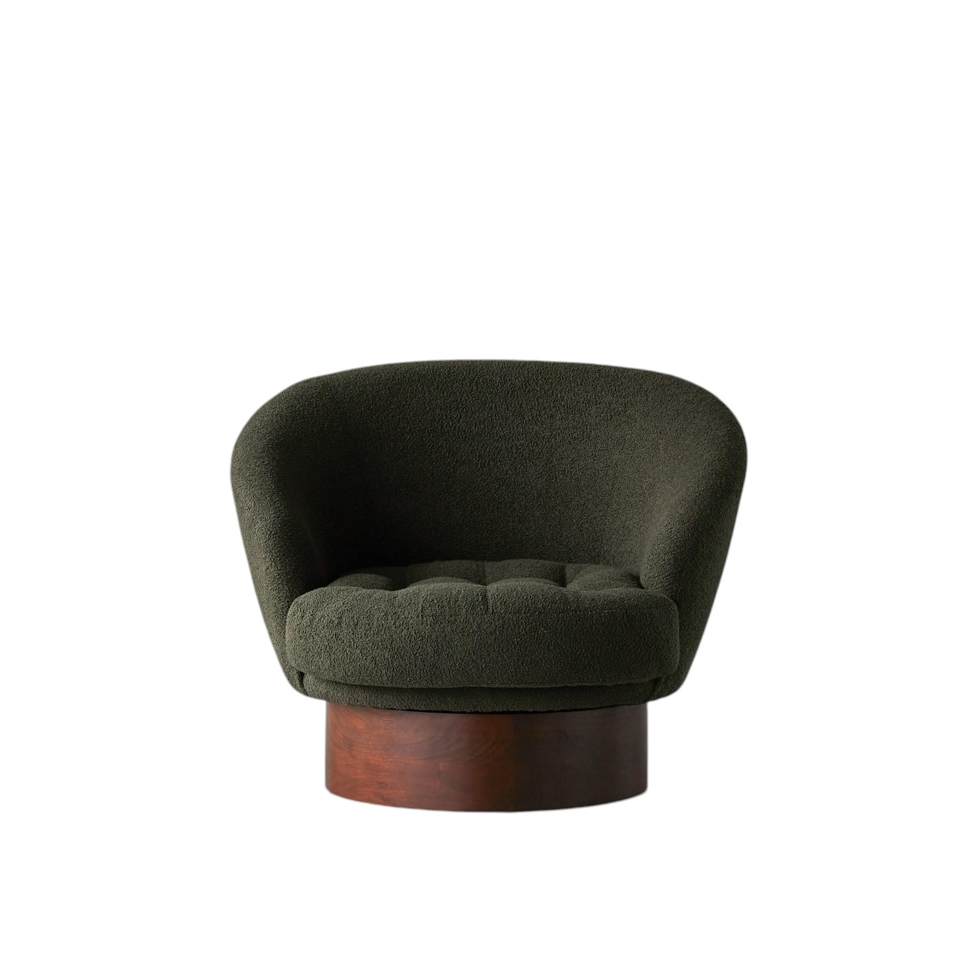SESSEL Ines Dunkelgrün aus Stoff - Dunkelgrün, Textil (100/82/91cm) - Tikamoon
