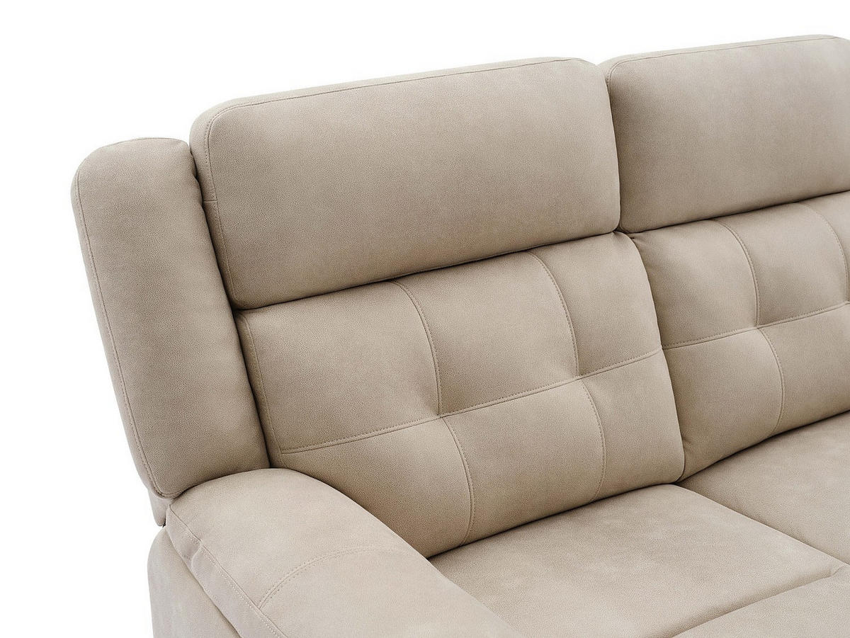 RELAXSOFA - 3 Personen - stoff - beige Ortiano - Beige, Textil (223/102/97cm) - Vente-Unique