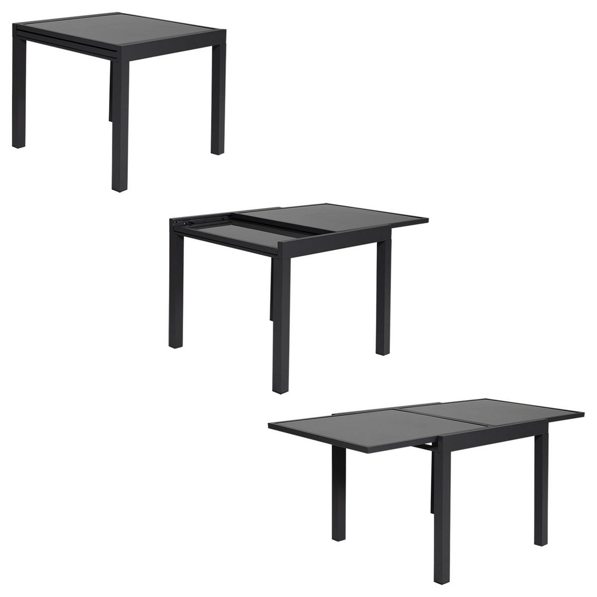 GARTENMÖBEL Lampedusa Grau und Anthrazit 8 Plätze - Grau, Metall - Happy Garden