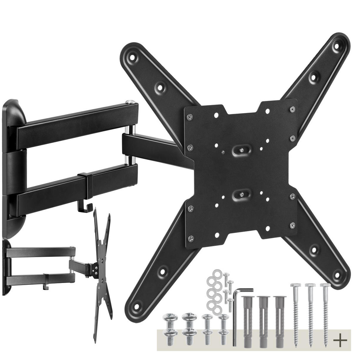 TV-WANDHALTERUNG, bis 100 kg,schwarz - Schwarz, Metall (41/41/61cm) - tectake