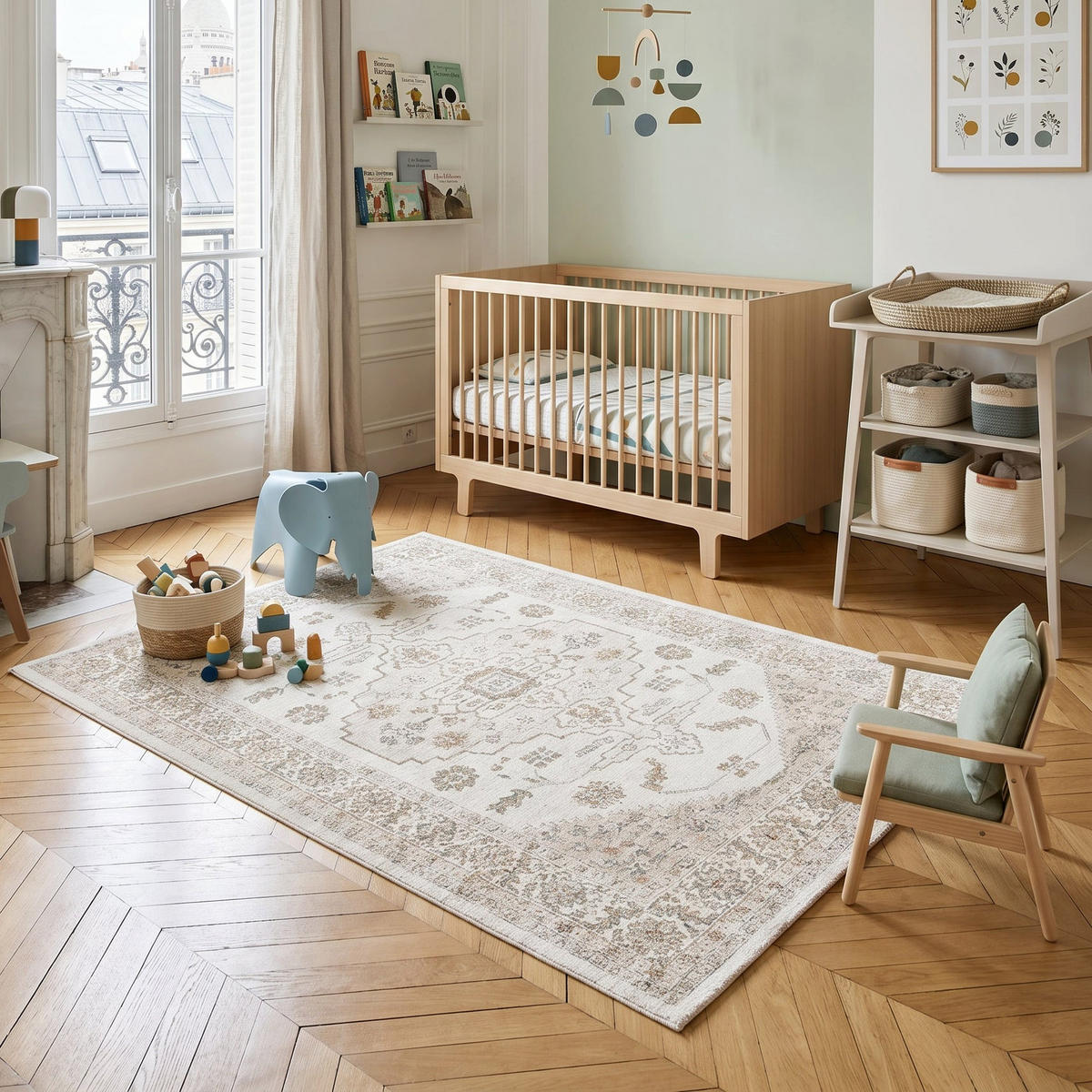 TEPPICH aus recycelten Fasern im Designstil grün - Grün, Textil (200/290cm) - AFK Living