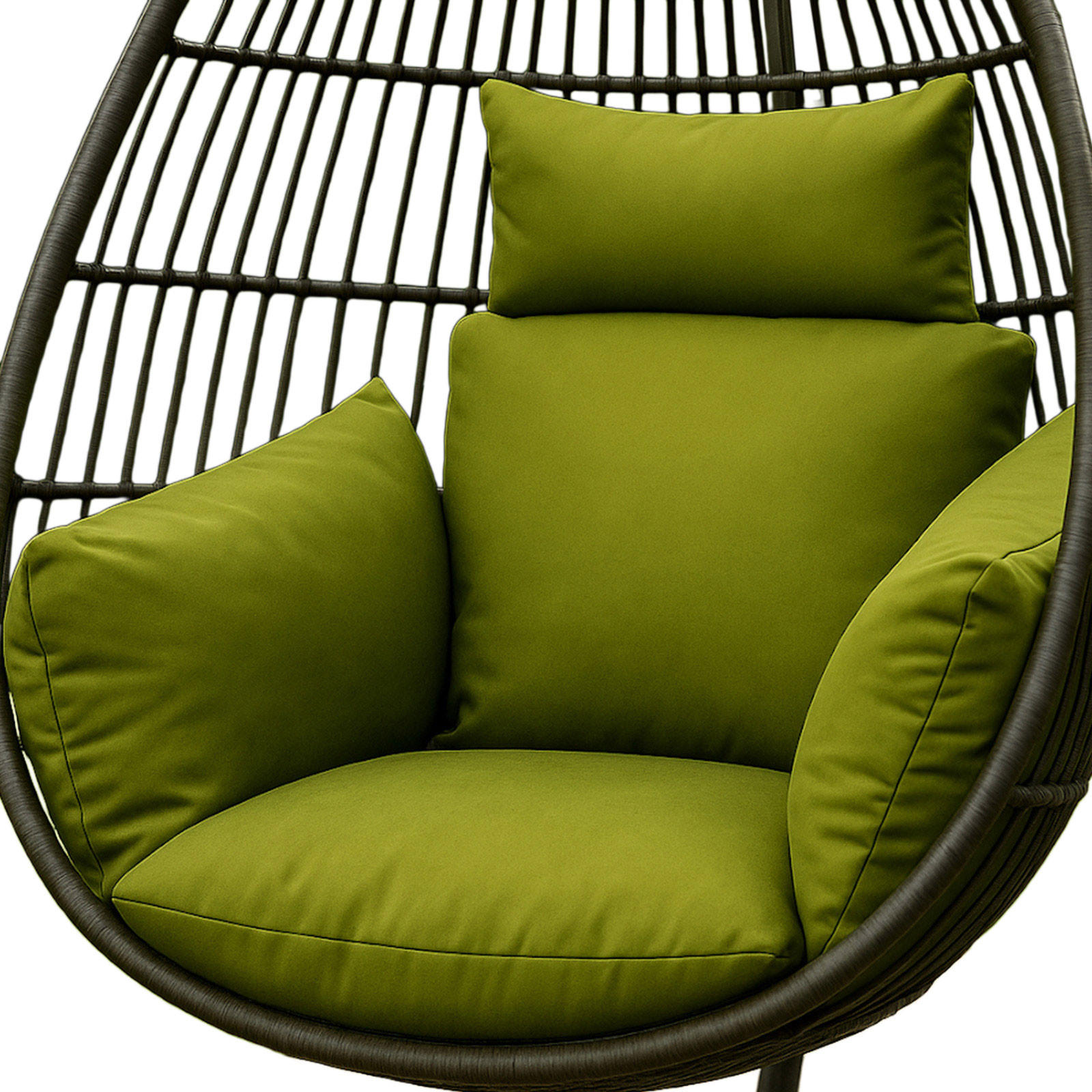KISSEN für Hängesessel – wetterfest mit Kopfstütze - Grün, Textil (110/15/112cm) - Homescapes