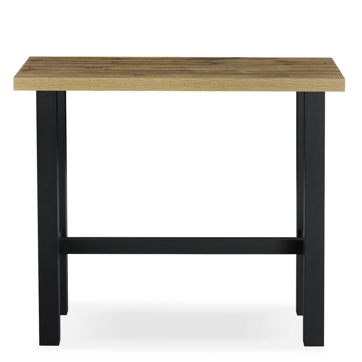 BARTISCH LOTTE 120/60/105 cm - Hellbraun/Schwarz, Holzwerkstoff/Metall (60/120/105cm) - DUBI Möbel