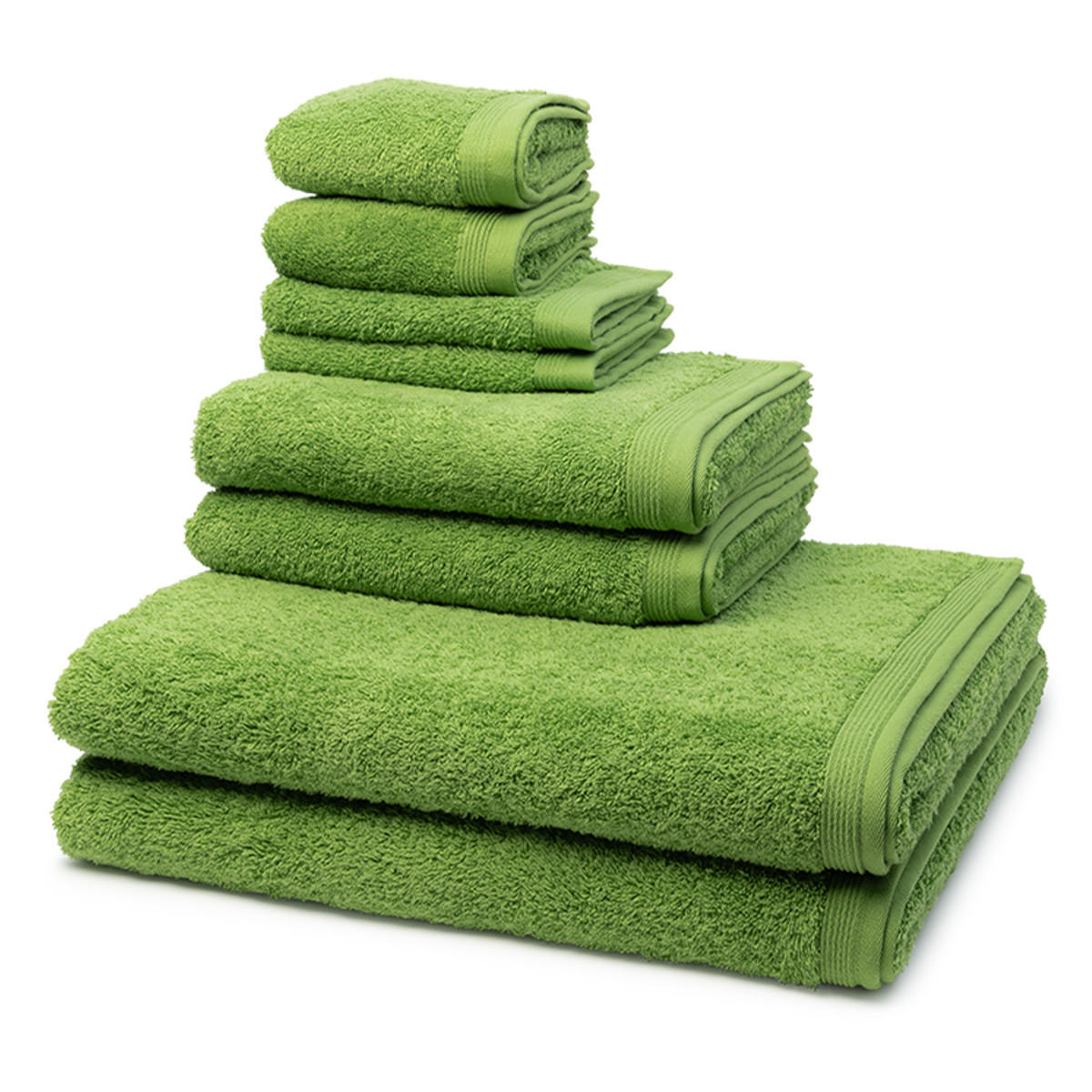 FROTTIERSET Superwuschel 8-teilig - Grün, Textil (50/100cm) - MÖVE