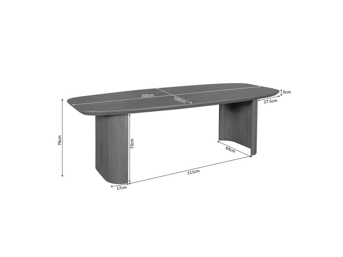 ESSTISCH Marlen 200 cm X 100 cm Braun - Braun, Holz (100/200/76cm) - Villa Möbel