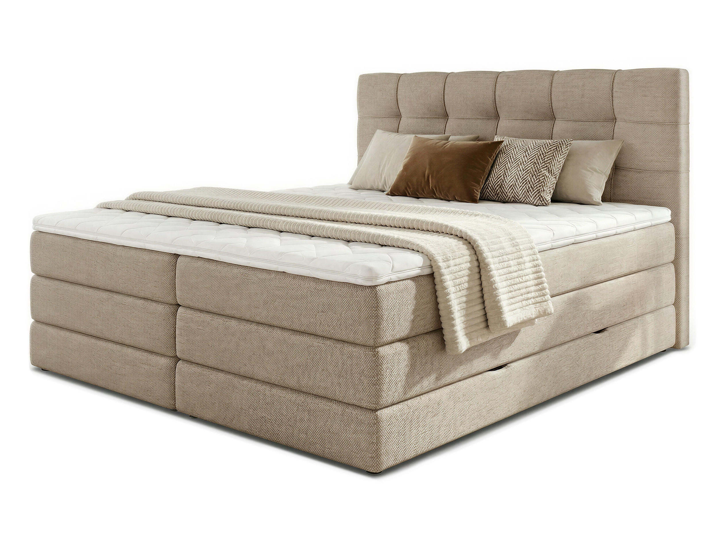 BOXSPRINGBETT Cloud Max - 160x200 -schwarz (Coral 60) - Schwarz, Holz/Holzwerkstoff (160/200cm) - Sofnet