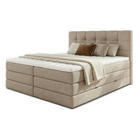 BOXSPRINGBETT Best Max - 160x200 - beige (Inari 22) - Beige/Schwarz, Holz/Holzwerkstoff (160/200cm) - Sofnet