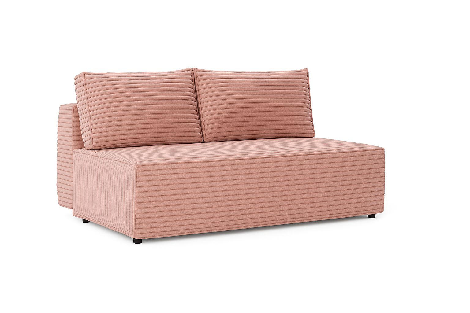 SCHLAFSOFA mit Bettkasten DUO, Stoff Velo, Rosa - Rosa, Holz (198/89/90cm) - Kaiser Möbel