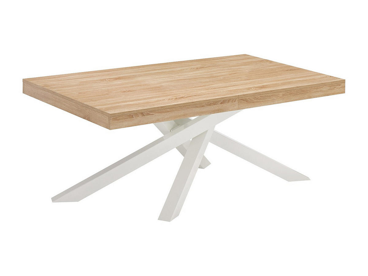 ESSTISCH - 6 Personen, 8 Personen, 10 Personen, 12 Personen - holz - naturfarben hell Catonav - Naturfarben/Weiß, Holz/Metall (100/180/76cm) - Vente-Unique