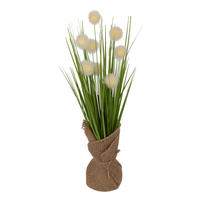 KÜNSTLICHES GRAS Lari 41 cm im Jutetopf - Grün, Kunststoff (42cm) - Atmosphera Createur d´interieur