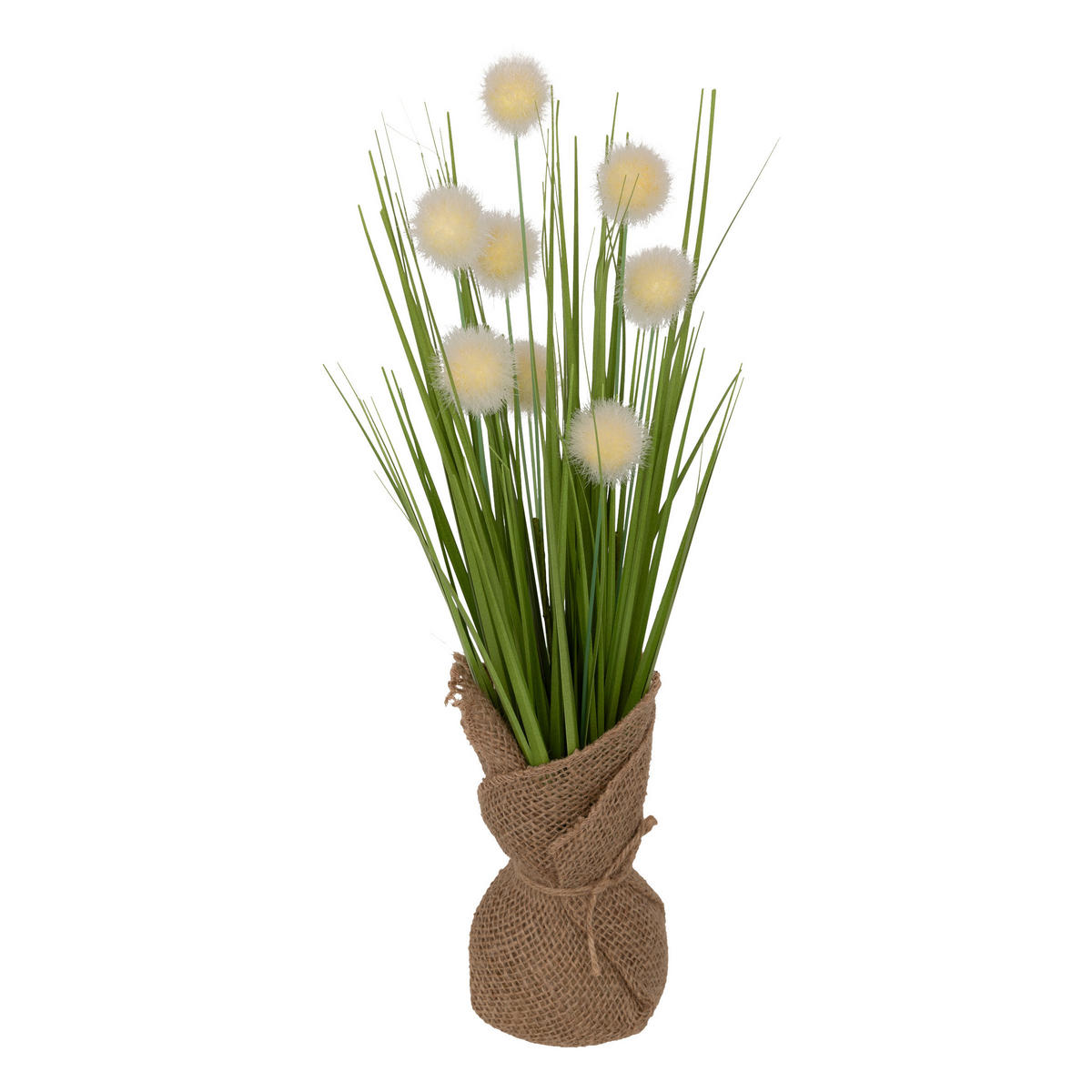 KÜNSTLICHES GRAS Lari 41 cm im Jutetopf - Grün, Kunststoff (42cm) - Atmosphera Createur d´interieur