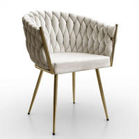 ARMLEHNENSTUHL ROSALIE - Beige/Goldfarben, Textil (65/73/54cm) - Lookway