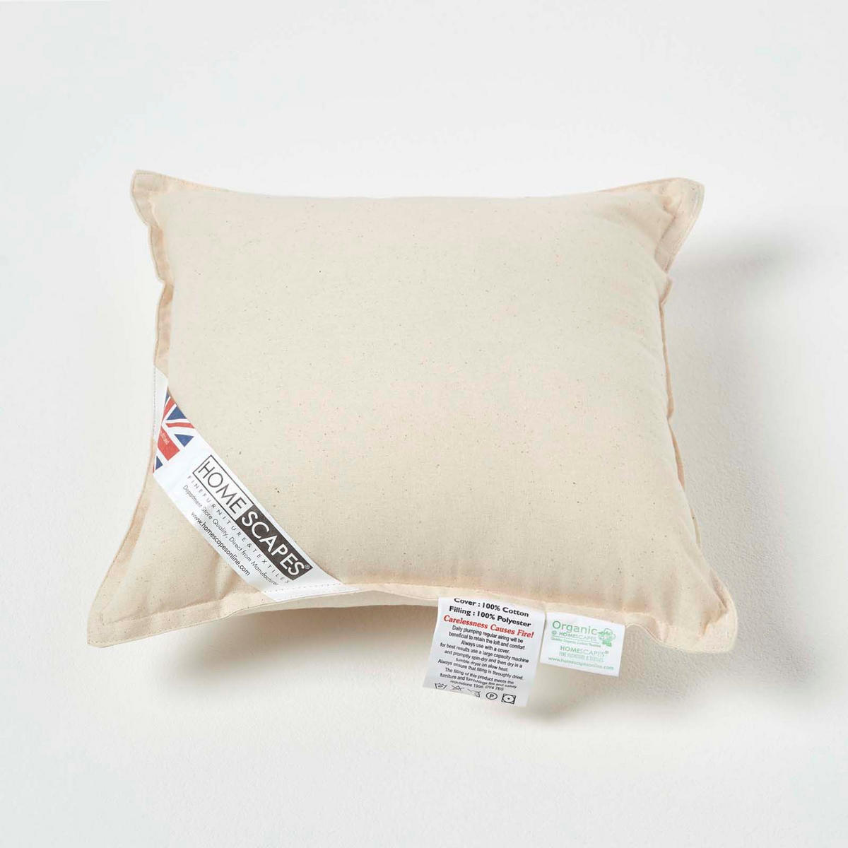 FÜLLKISSEN 30/30 cm – Bio-Baumwolle, Super-Mikrofaser-Füllung - Beige, Textil (30/30cm) - Homescapes
