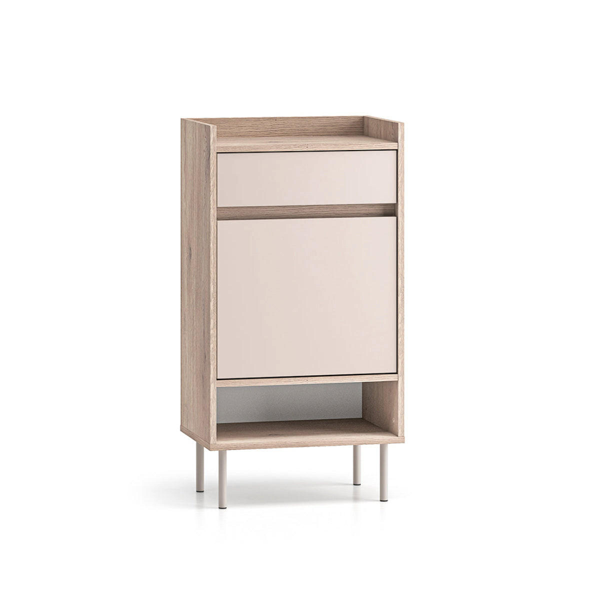 SCHUHMÖBEL Alos Kaschmir und Holz - Beige, Holzwerkstoff (50/95/34cm) - Petits-meubles