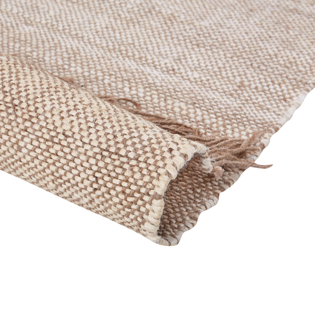 KURZFLOR-TEPPICH Samlar 200/140 cm - Braun, Naturmaterialien (140/200cm) - Beliani