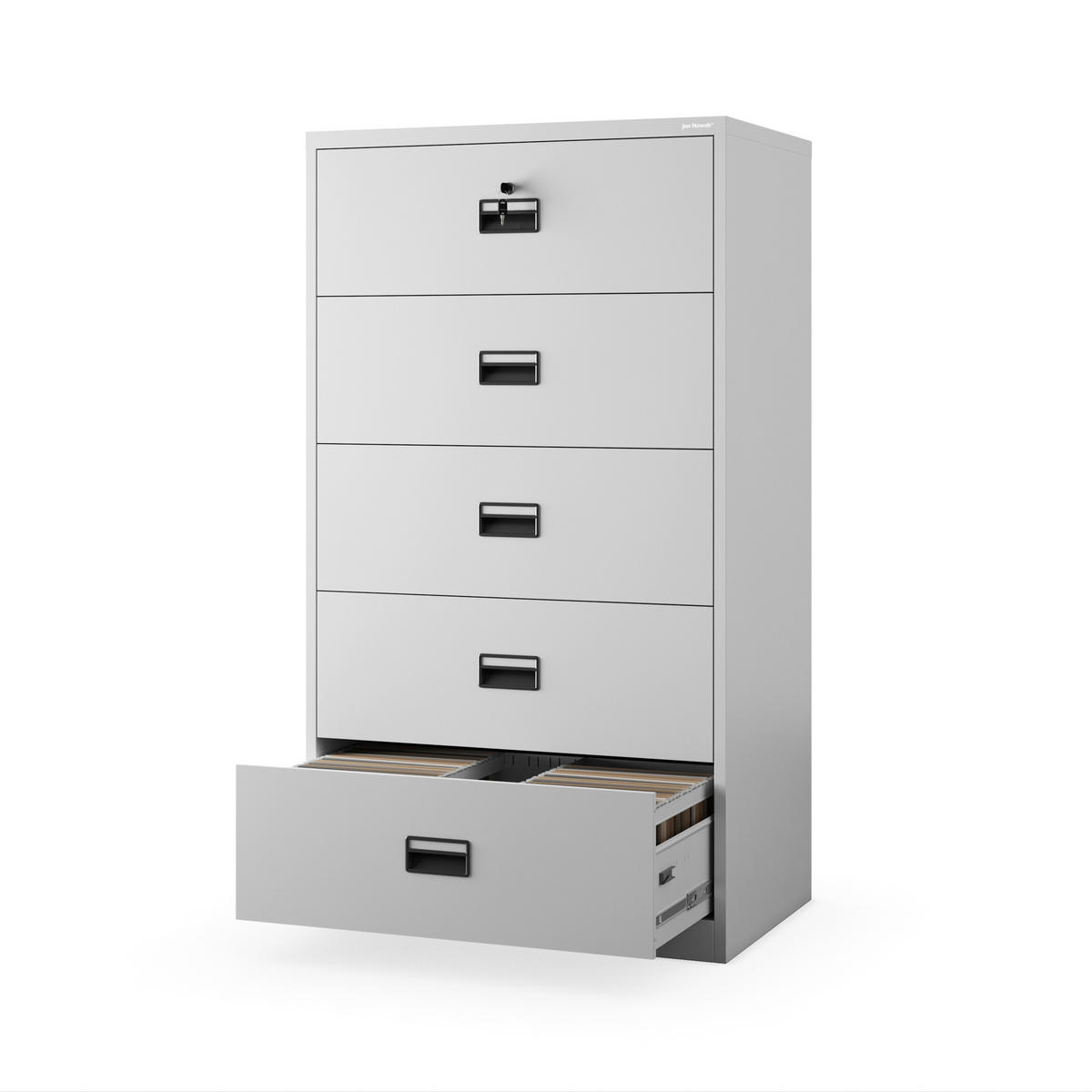 AKTENSCHRANK aus Metall SARA XL V5 162x90x60 cm - Grau, Metall (90/162/60cm) - Jan Nowak