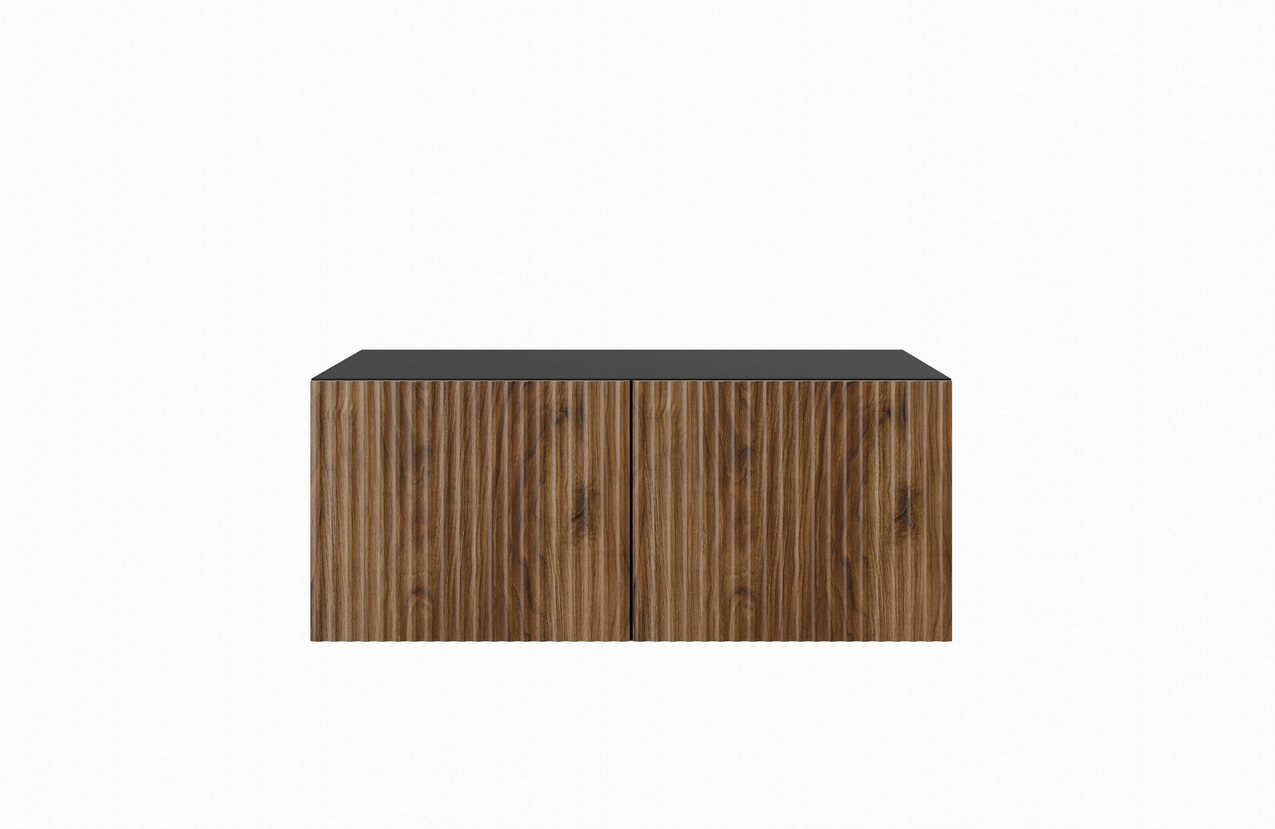 Masseno Lowboard Schwarz, Eiche 100x41x40 cm