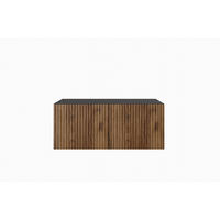 LOWBOARD VAREN 100/41/40 cm, Hängender TV-Schrank Schwarz / Eichefarben - Eichefarben/Schwarz, Holzwerkstoff (100/41/40cm) - MASSENO