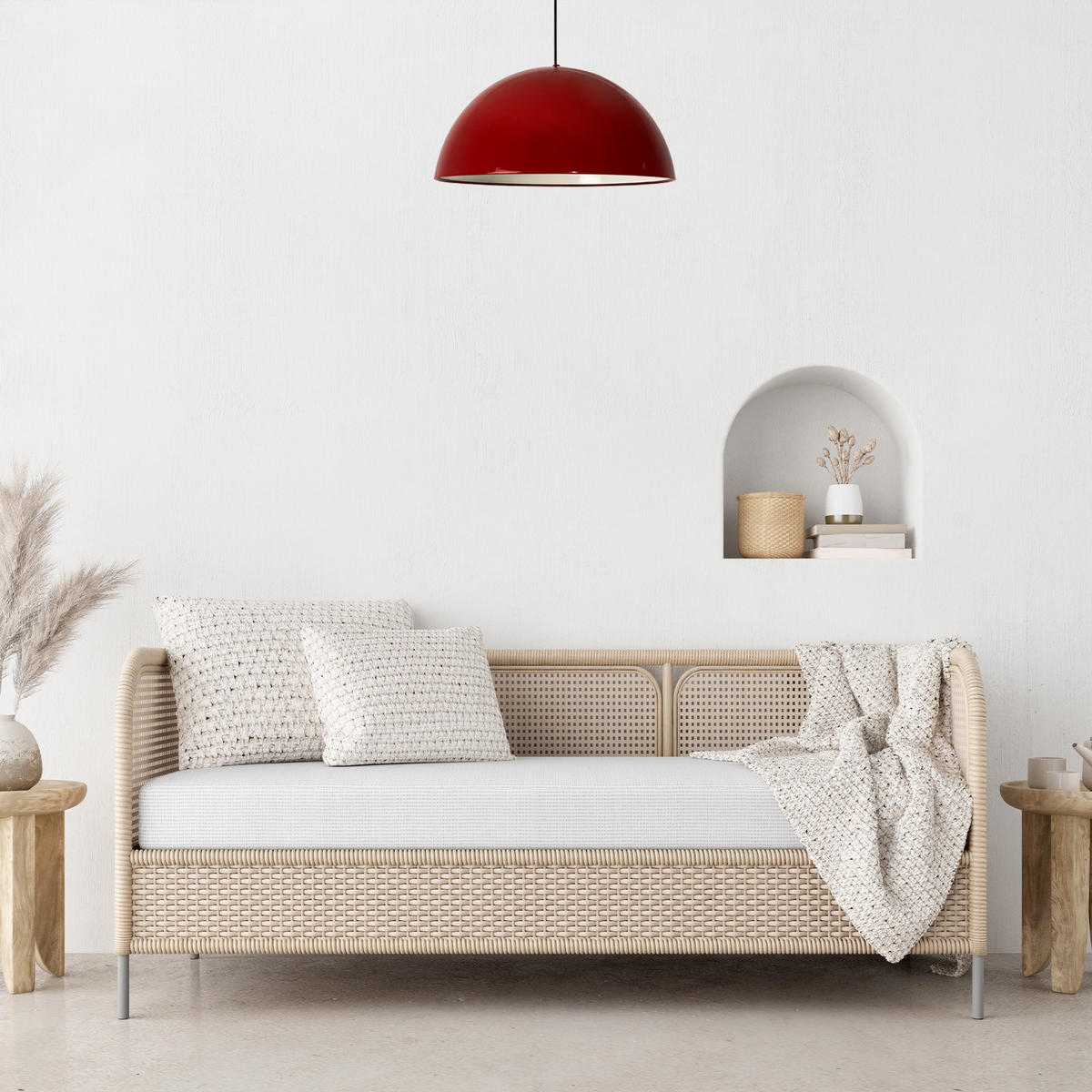 PENDELLEUCHTE Lipeo 40/23 - Rot, Metall (23/40/23cm) - Bamyum