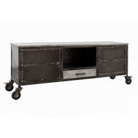 TV-BOARD Mango 150x40x60 grau lackiert HEAVY INDUSTRY #119 - Grau, Holz (150/60/40cm) - Massivmoebel24