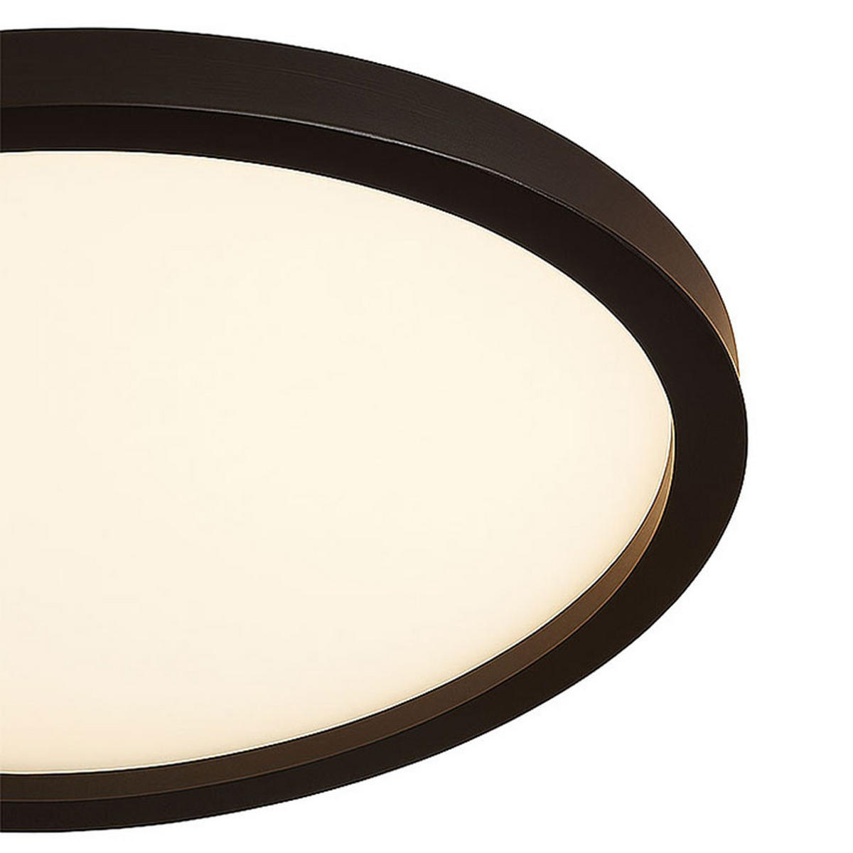 LED DECKENLEUCHTE Backlight Schwarz - Schwarz, Kunststoff (42.5/42.5/3.4cm) - Briloner