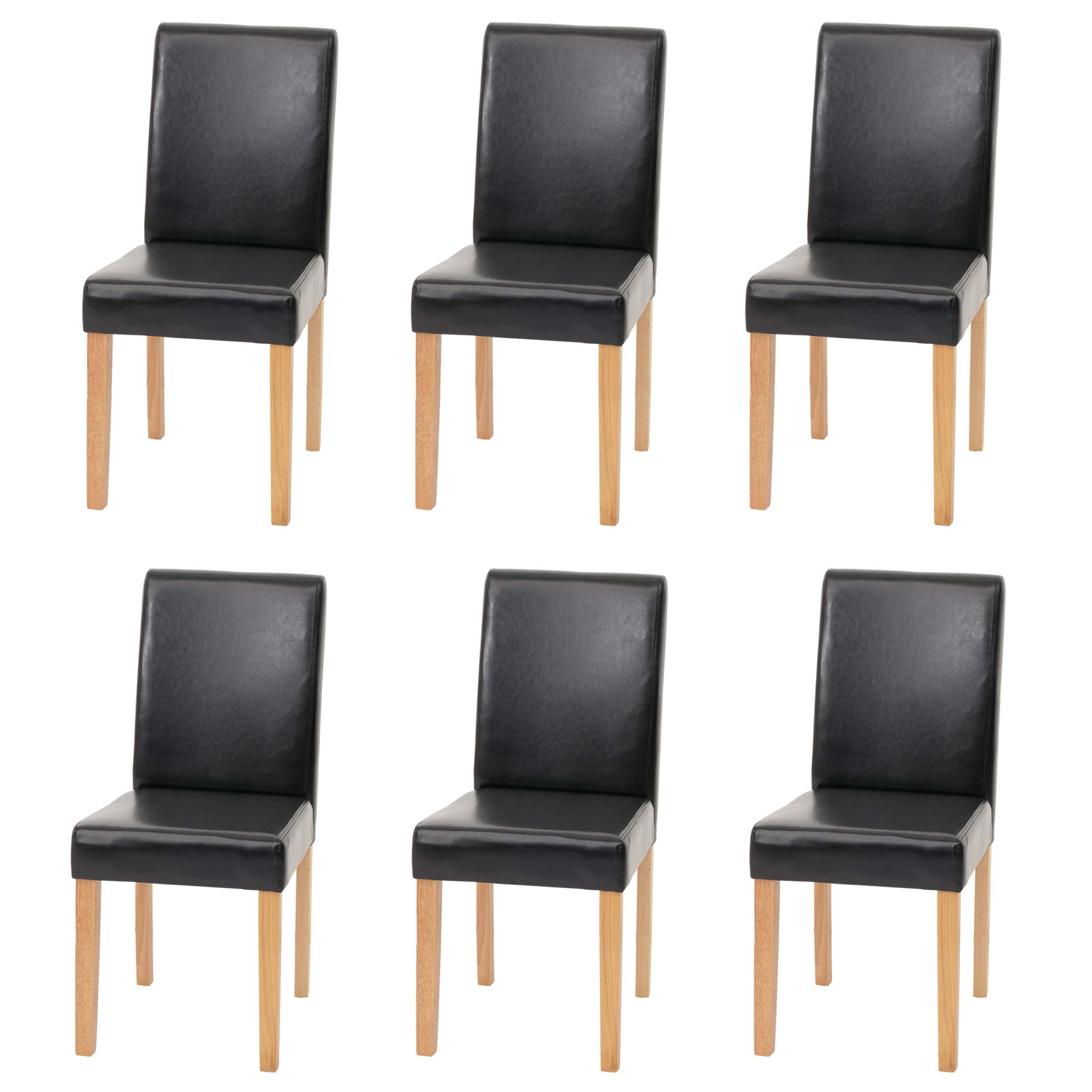 ESSZIMMERSTUHL Hochglanz Schwarz 6er-Set - Schwarz Hochglanz, Textil (43/90/56cm) - MCW