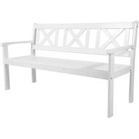 GARTENBANK Aalborg 2er Sitz - Weiß, Holz (57/89/118cm) - Sedex