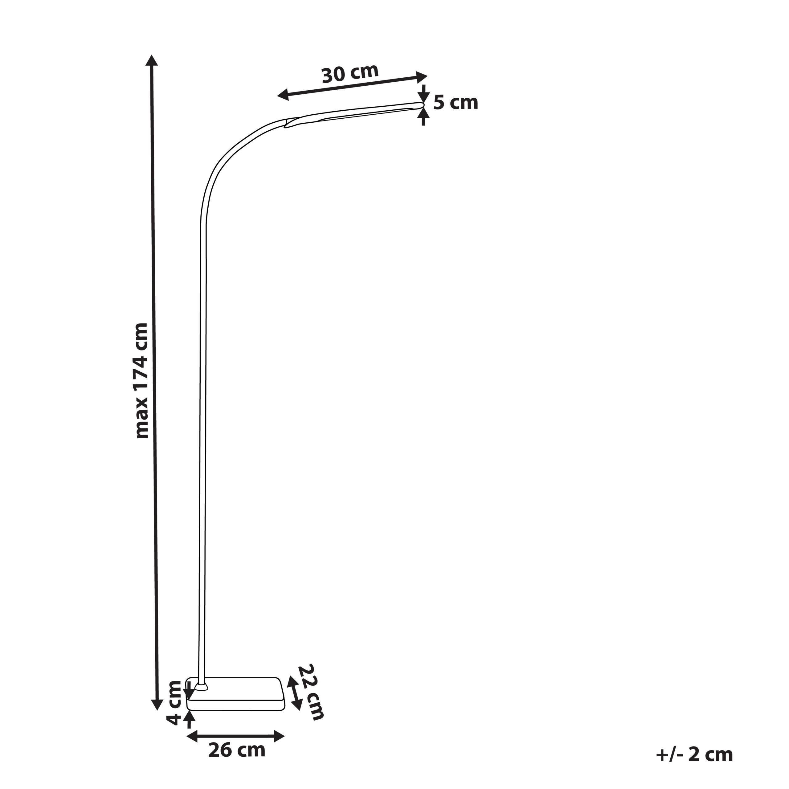 Thumbnail - Beliani Stehlampe, Schwarz, Metall, 26x174x30 cm, Lampen & Leuchten, Innenbeleuchtung, Stehlampen, Stehlampen