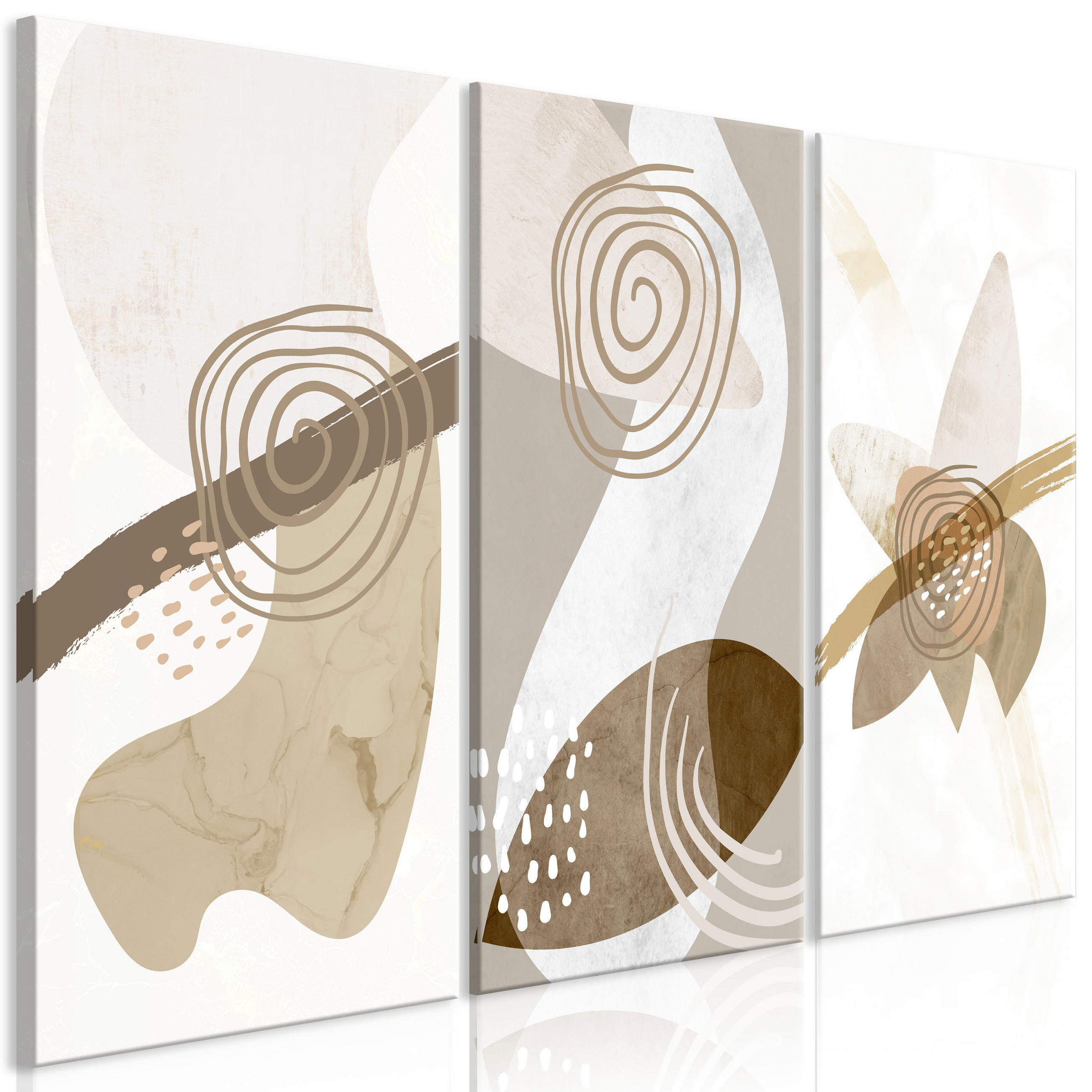 KUNSTDRUCK Beige 90/60 cm - Beige/Weiß, Textil (90/60cm) - KUNSTLOFT