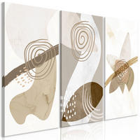 KUNSTDRUCK Beige 90/60 cm - Beige/Weiß, Textil (90/60cm) - KUNSTLOFT